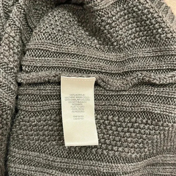 Eliza J Fit and Flare Cable Knit Ribbed Sweater Dress Gray Sz S - Picture 9 of 12
